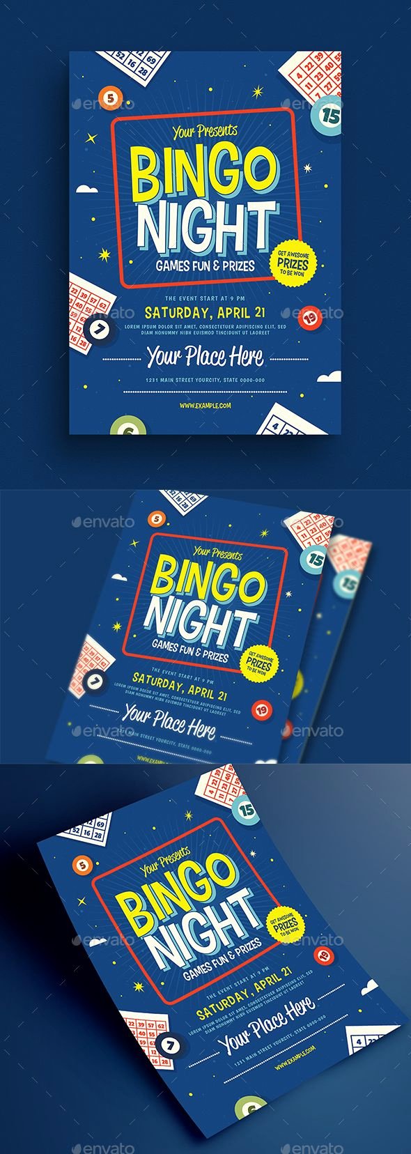 Bingo Flyer Template Free Elegant Bingo Night event Flyer Template Psd Ai Illustrator Download Flyer Templates