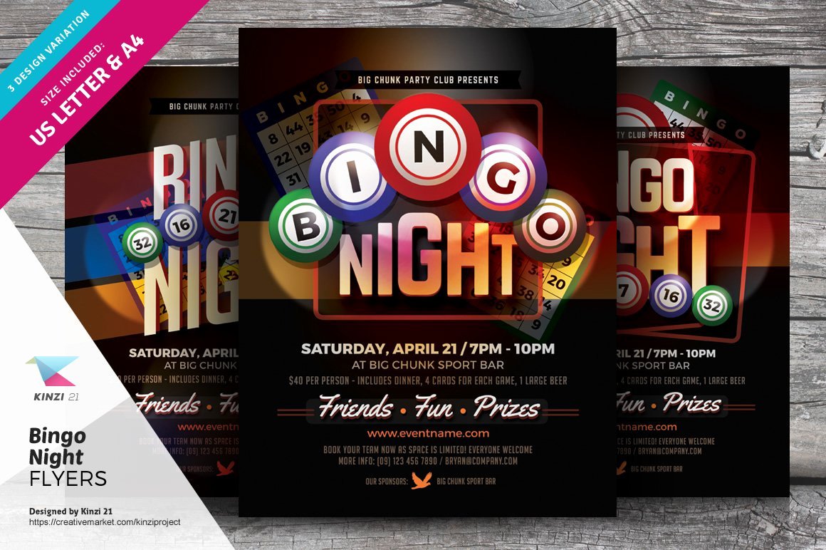 Bingo Flyer Template Free Fresh Bingo Night Flyer Templates Flyer Templates Creative Market