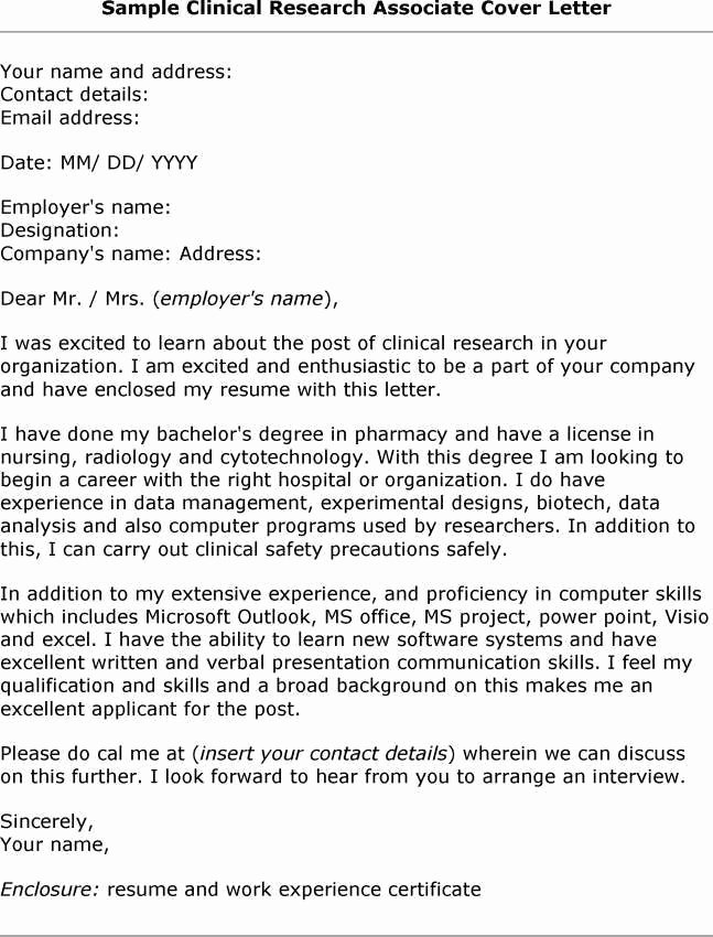 Biology Research assistant Resume Inspirational Cover Letter for Research Position