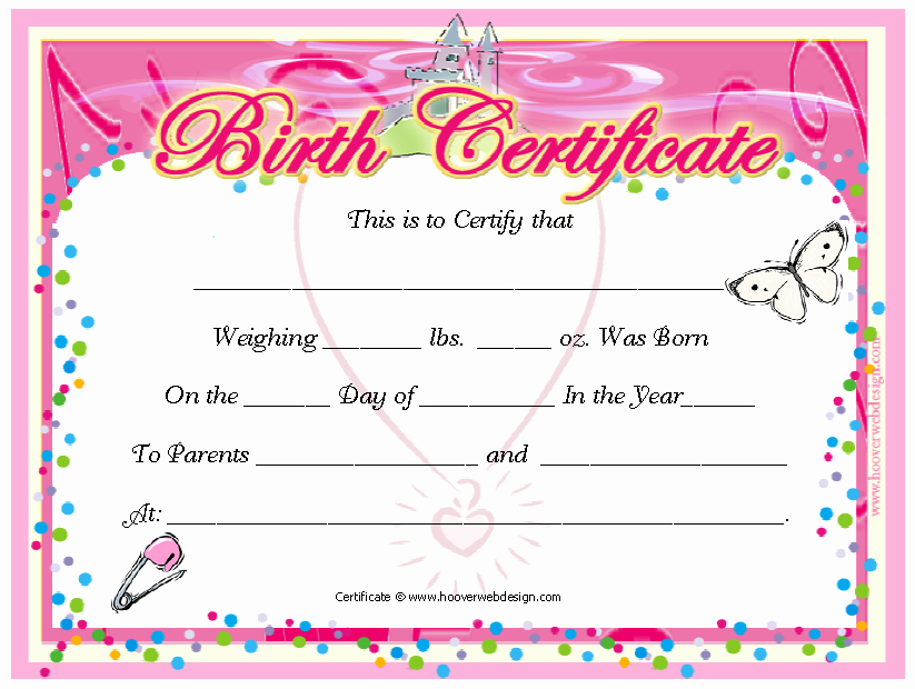 Birth Certificate Template Word Awesome 14 Free Birth Certificate Templates In Ms Word &amp; Pdf