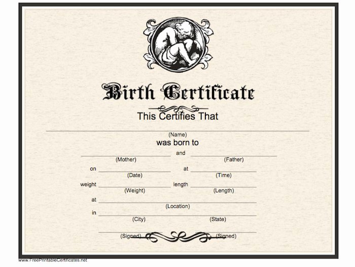Birth Certificate Template Word Awesome 15 Birth Certificate Templates Word &amp; Pdf Free Template Downloads