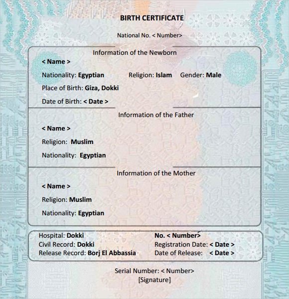 Birth Certificate Template Word Unique Free 12 Birth Certificate Templates In Free Examples Samples format Illustrator Indesign