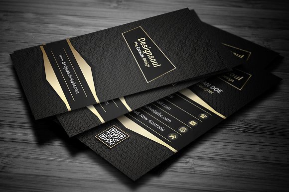Black and Gold Business Cards Lovely Gold and Black Business Card Business Card Templates On Creative Market