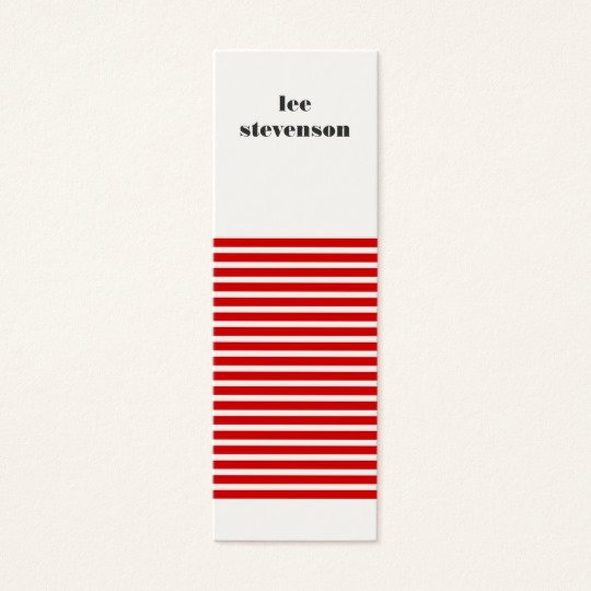 Black and Red Business Cards Inspirational Red and Black Striped Mini Business Card