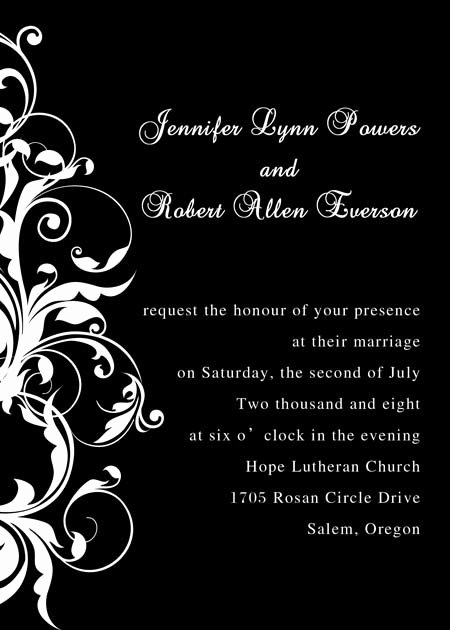 Black and White Birthday Invitations Beautiful Classic Black and White Damask Wedding Invitations Ewi023 as Low as $0 94