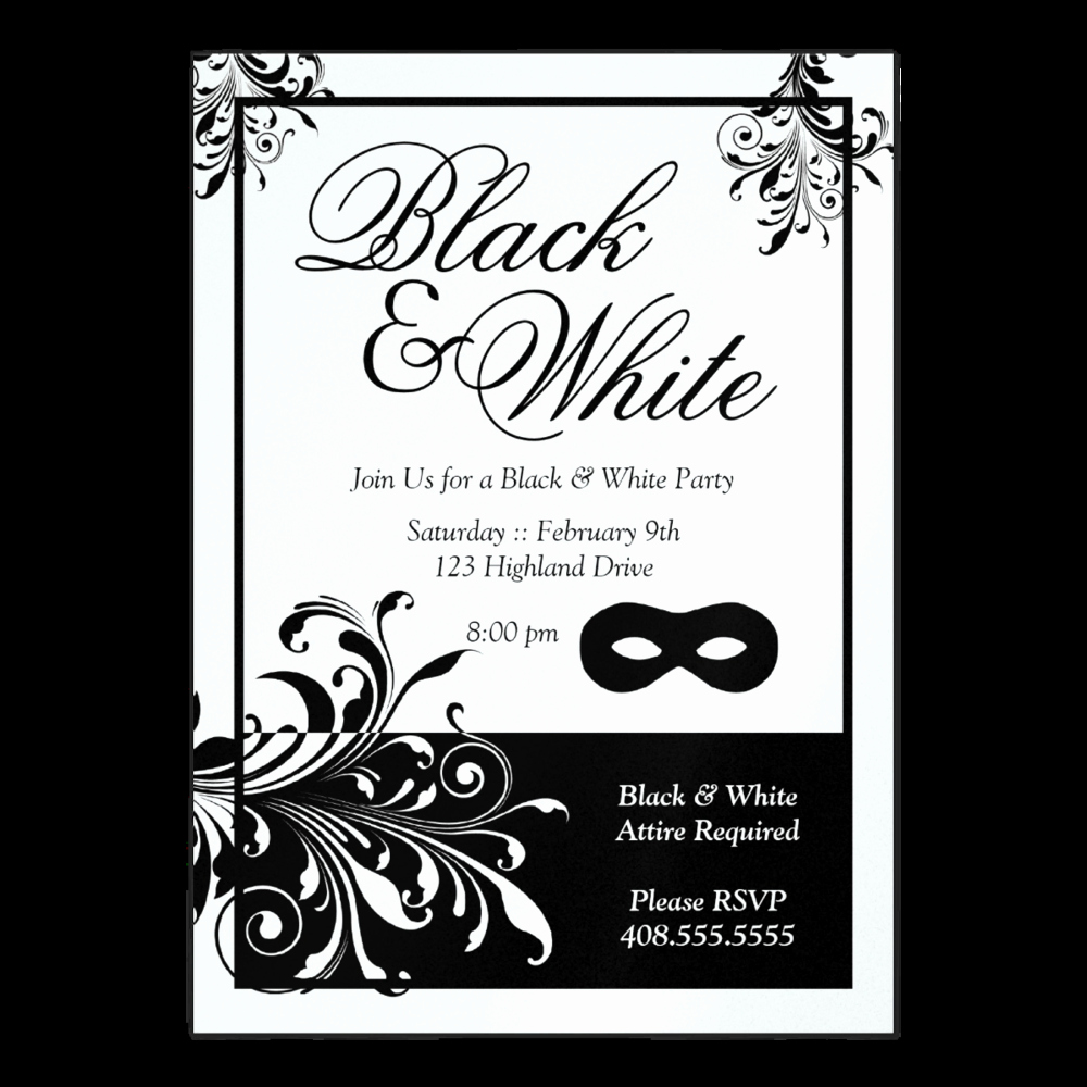 Black and White Birthday Invitations Fresh Invitations — Charming Ink