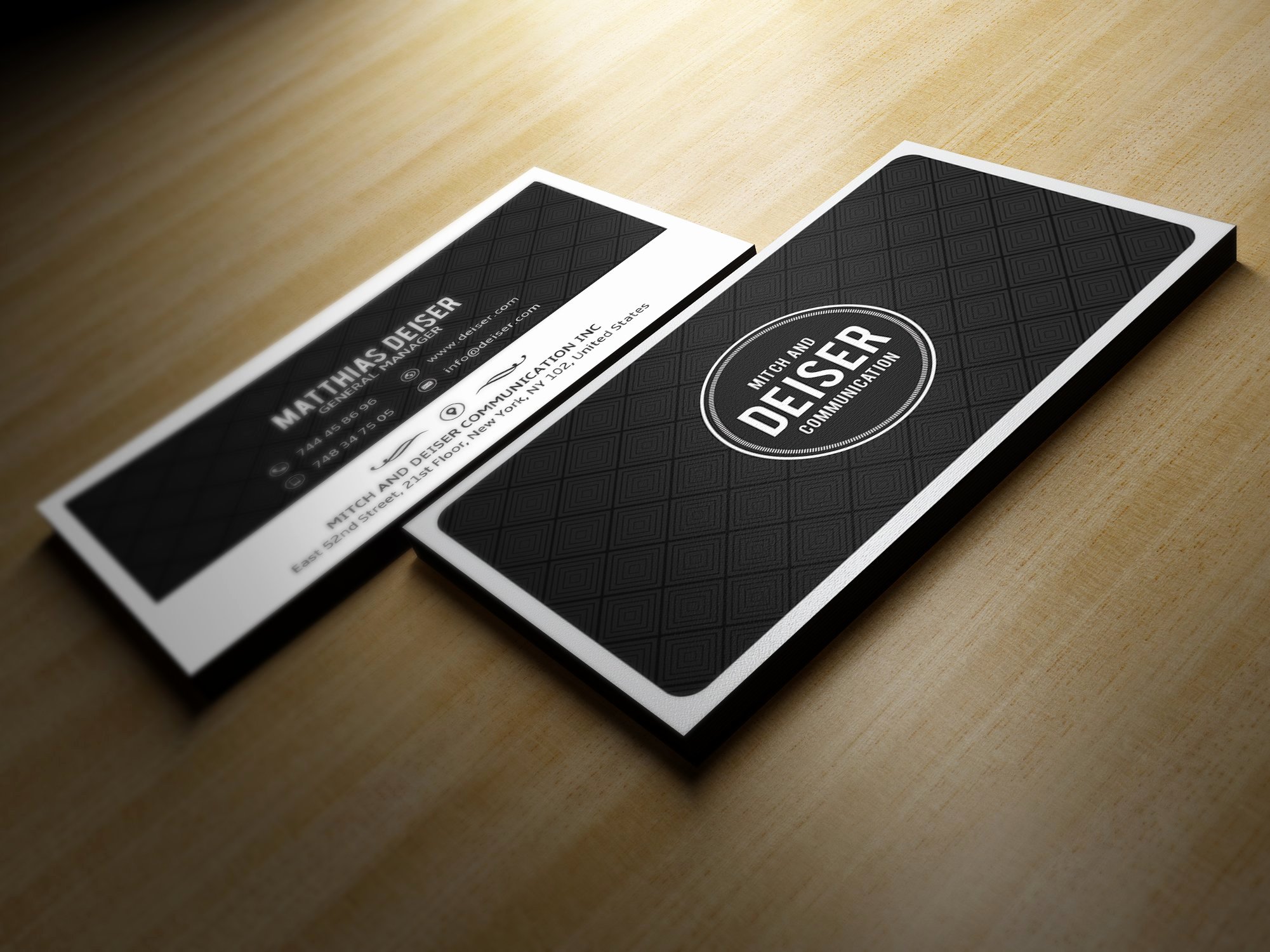 Black and White Business Cards Awesome Black and White Business Card Business Card Templates Creative Market