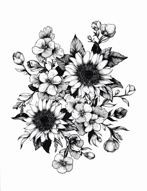 Black and White Flower Drawings Best Of 35 Flower Tattoo Design Samples and Ideas