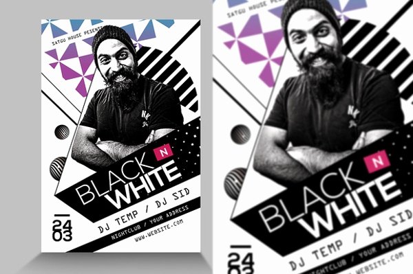 Black and White Flyer Awesome Black and White Flyer Template 21 Download In Vector Psd