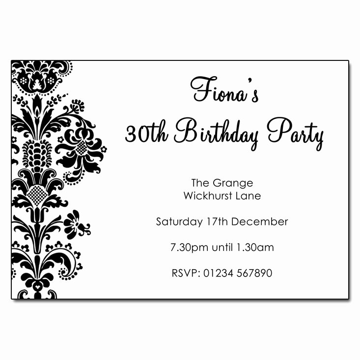 vintage damask party invitations