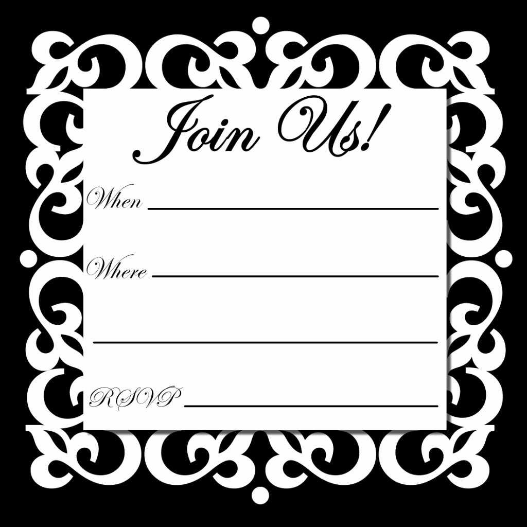 Black and White Party Invitations Unique Free Line Printable Party Invitations Birthday