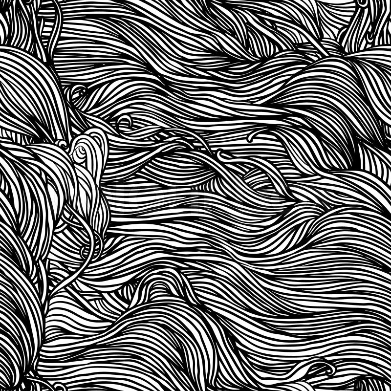 Black and White Pattern Awesome Seamless Black and White Abstract Pattern with Waves Stock Vector