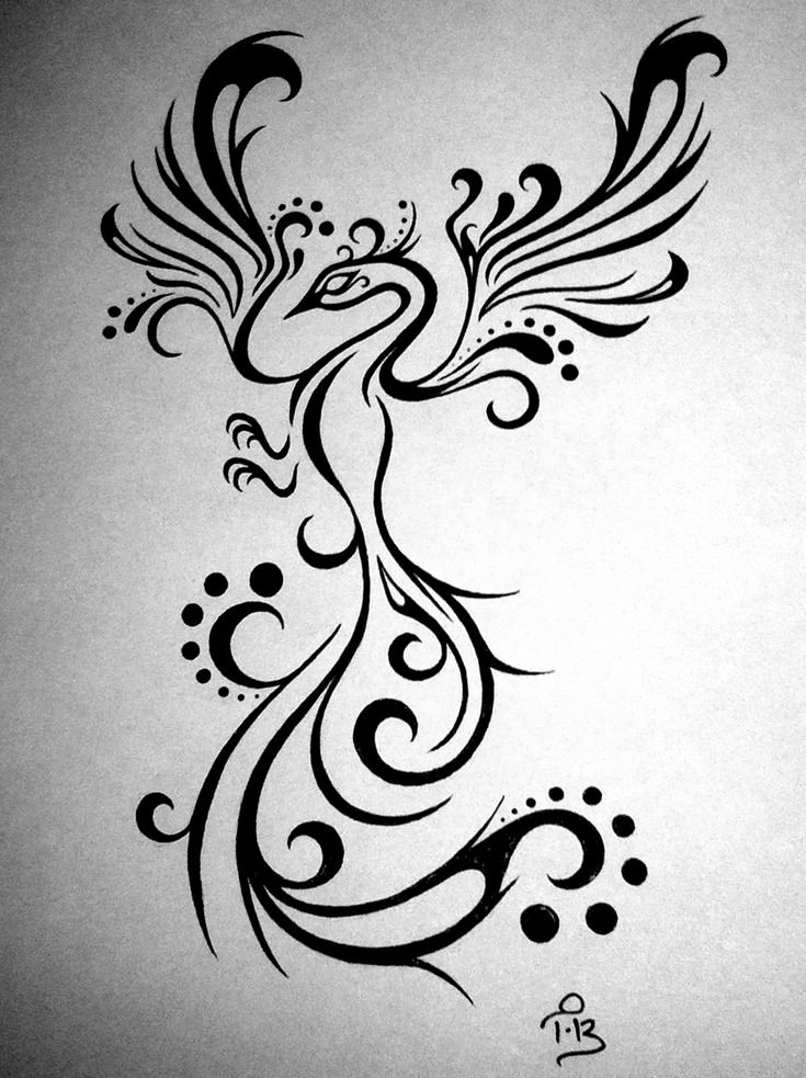 Black and White Phoenix Best Of Phoenix Art Fire Bird Custom Ink Drawing Black &amp; White by Tarren $66 00 Tattoos