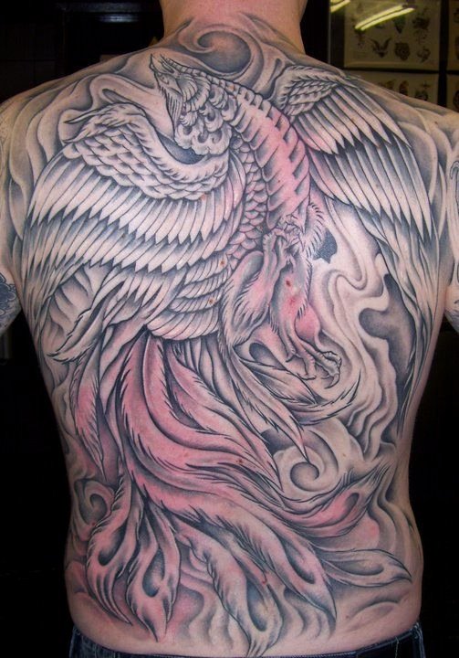 Black and White Phoenix Luxury Amazing Black and White Phoenix Bird Tattoo On Back Tattoo Ideas Pinterest