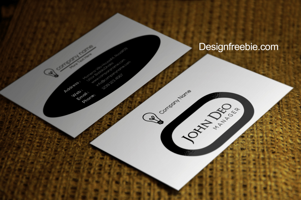Black Business Card Background Fresh Black and White Free Business Card Template Psd