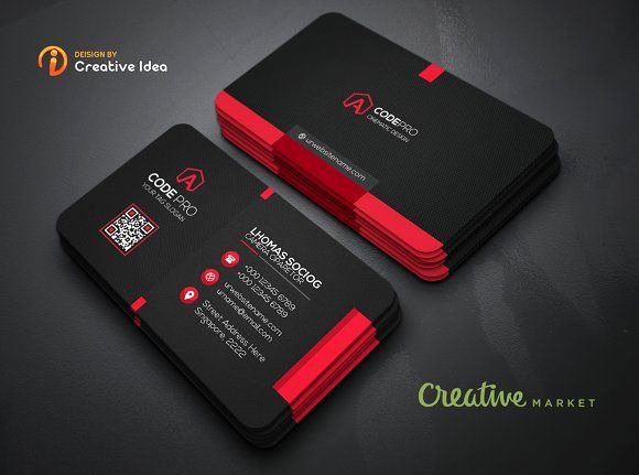 Black Business Card Template Awesome Black Business Card by Creative Idea On Graphicsauthor Templates