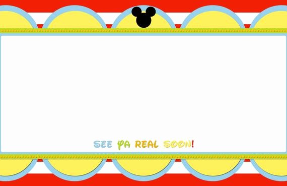 Blank Mickey Mouse Invitations Inspirational Mickey Mouse Clubhouse Blank Card 4 25 X 5 5 Great for