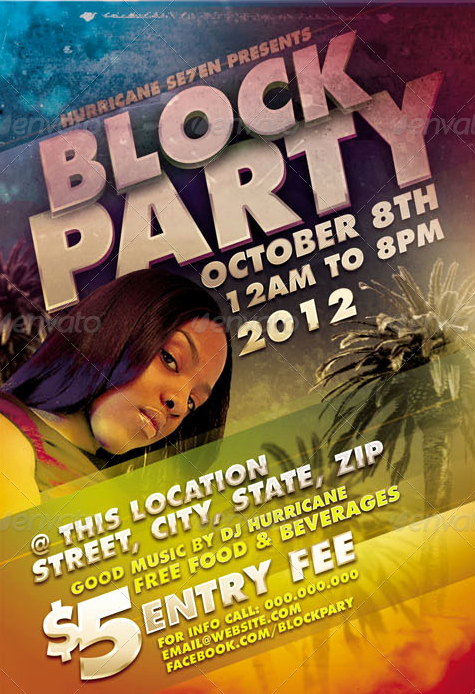 Block Party Flyer Templates Elegant Block Party and Spring Break Flyer Template Pack Party Flyer Templates for Clubs Business