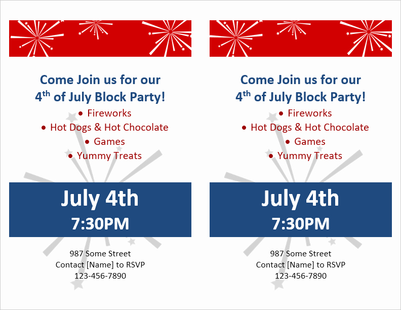 Block Party Flyer Templates Lovely Party Flyer Template for Word