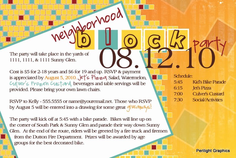 Block Party Flyers Templates Awesome Invite124