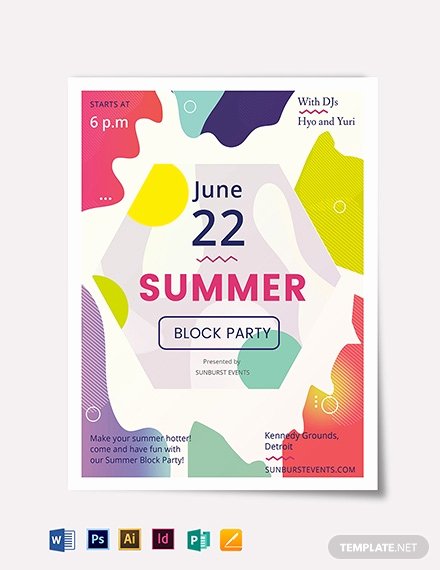 Block Party Flyers Templates Unique 48 Summer Party Flyer Templates Psd Ai Vector Eps Word