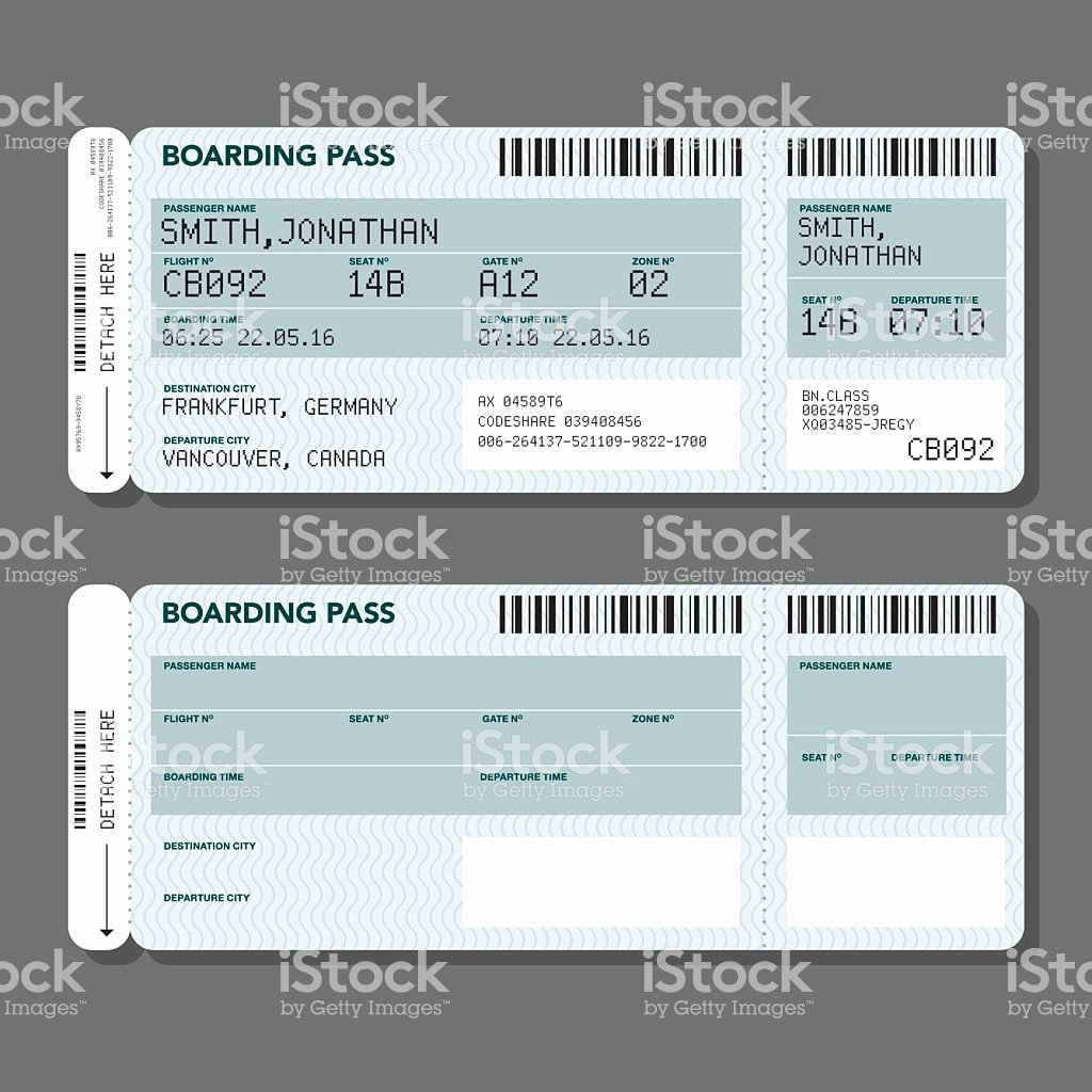 Boarding Pass Template Photoshop Lovely Blank Airport Boarding Pass Template Stock Vector Art