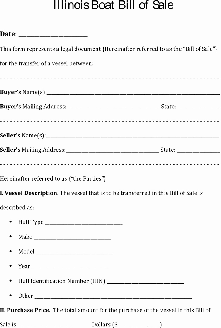 Boat Bill Of Sale form Awesome 4 Boat Bill Sale form Templates formats Examples In Word Excel