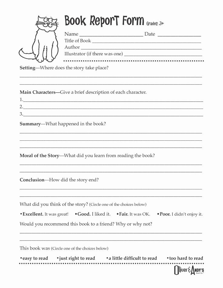 Book Report Examples 5th Grade Awesome 16 Best Of 5th Grade Book Report Worksheet 5th Grade Book Report Outline Template 3rd