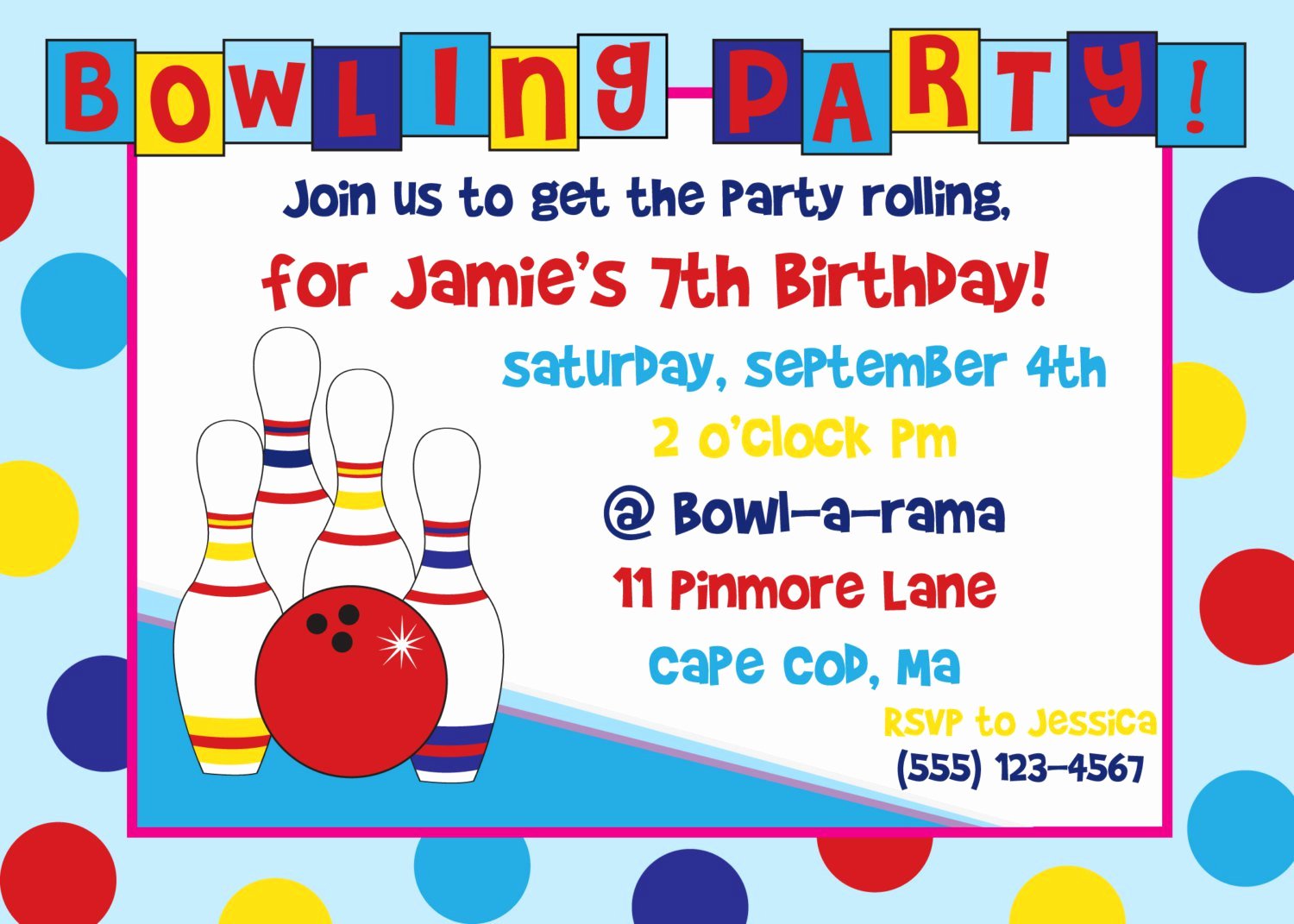 Bowling Invitation Template Free Elegant Bowling Birthday Party Invitations Free Templates