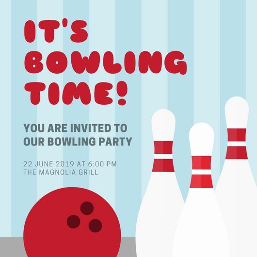 Bowling Invitation Template Free Elegant Bowling Invitation Templates Canva
