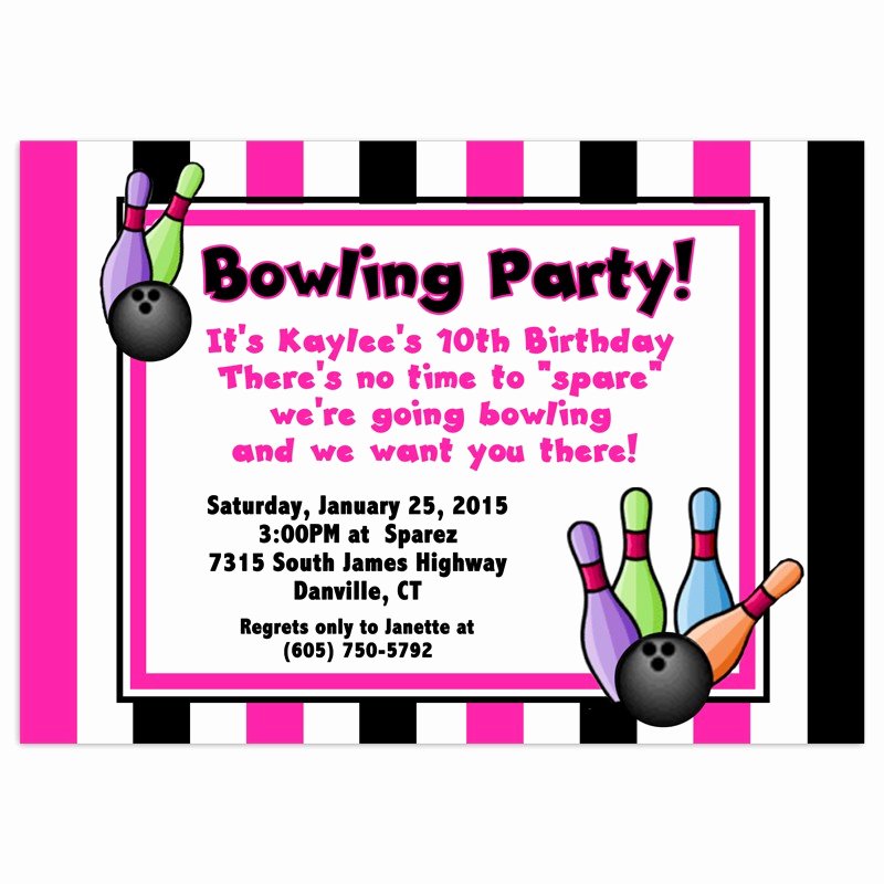 Bowling Invitation Template Free Lovely Free Bowling Birthday Party Invitations Free Invitation Templates Drevio