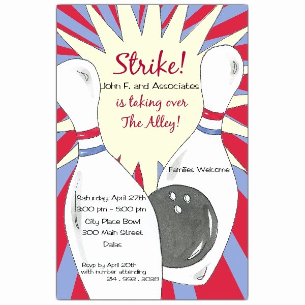 Bowling Party Invitations Templates Free Beautiful Bowling Corporate event Invitations