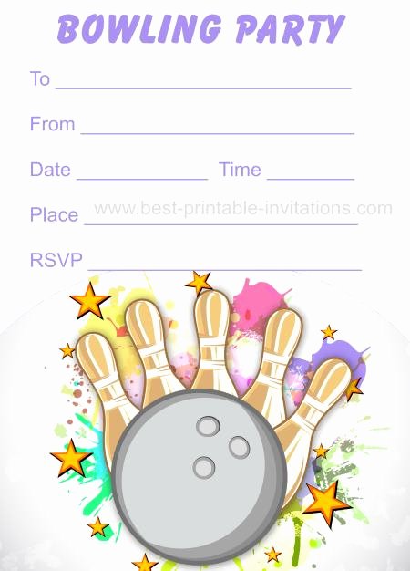 Bowling Party Invites Templates New Free Printable Bowling Invitations