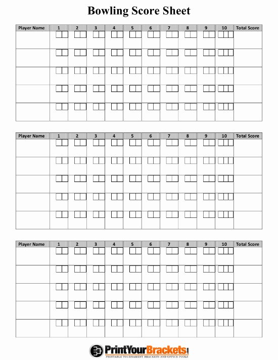 Bowling Scoring Sheet Excel Fresh Printable Bowling Score Sheets Print Free Scorecard