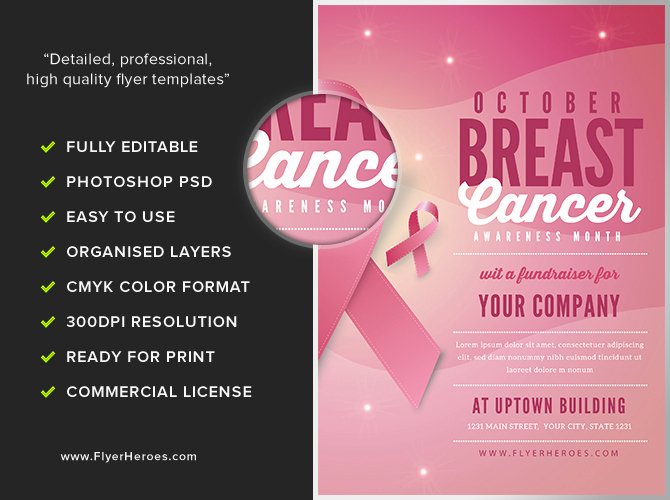 Breast Cancer Flyer Template Awesome Breast Cancer Awareness Month Flyer Template V2 Flyerheroes