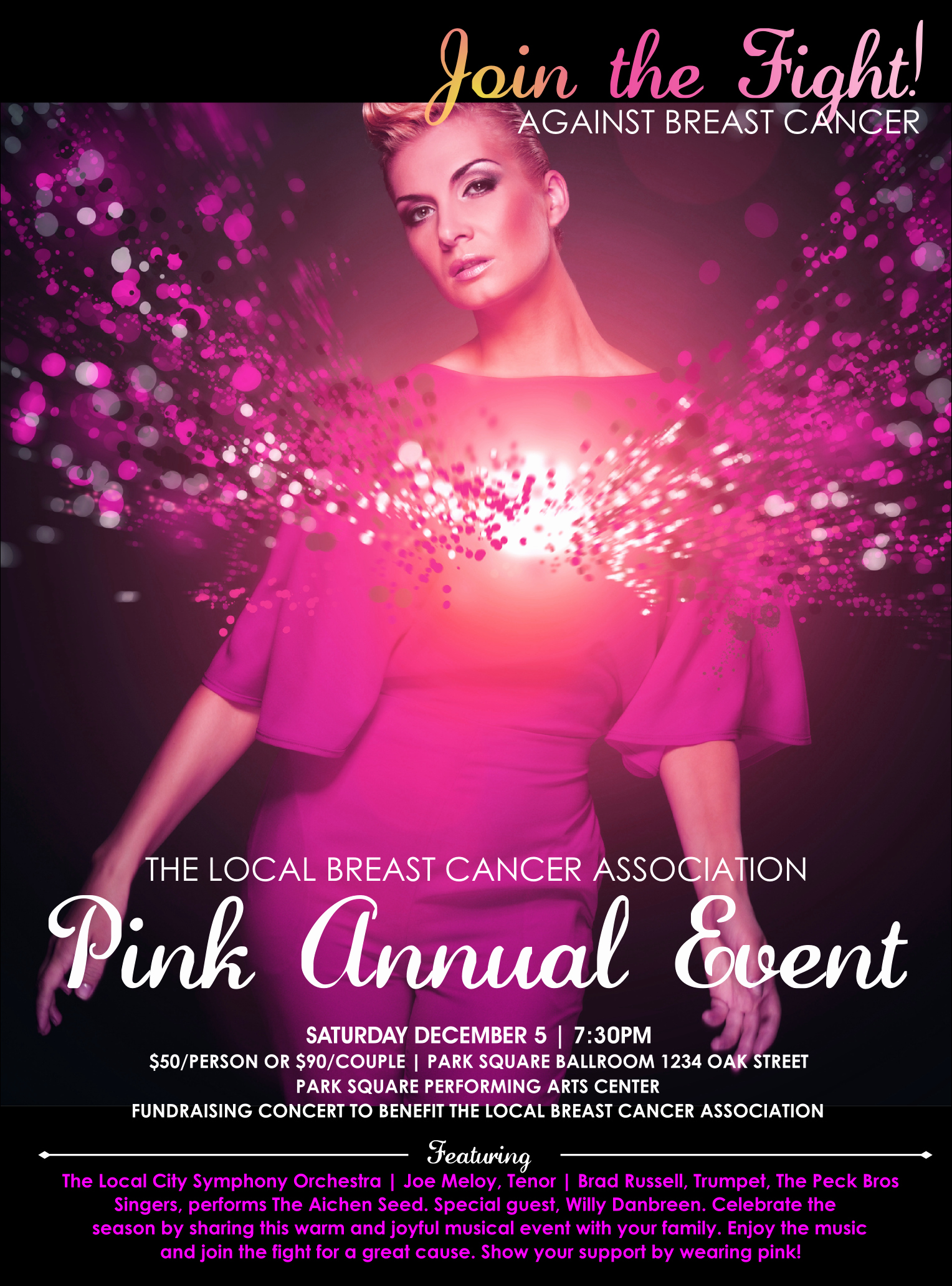 Breast Cancer Fundraiser Flyer Best Of Breast Cancer Bokeh Flyer