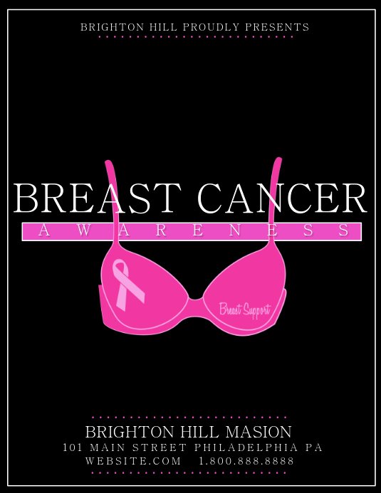 Breast Cancer Fundraiser Flyer Inspirational Breast Cancer Template