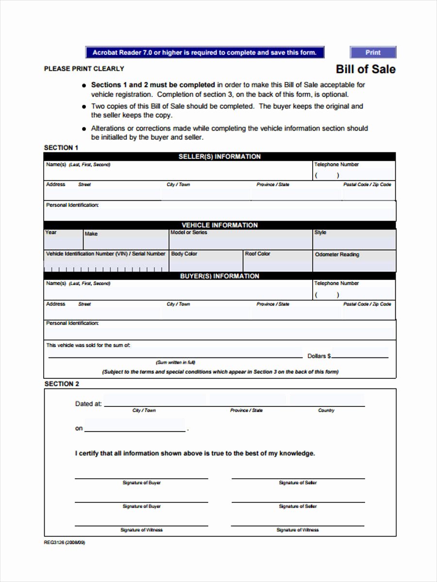 Business Bill Of Sale New Free 7 Sample Business Bill Of Sale forms In Word