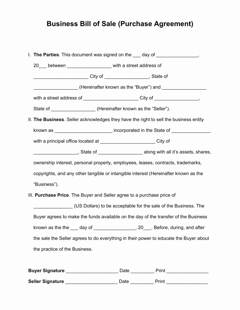 fsbo purchase agreement pdf useful free business bill of sale form purchase agreement pdf ui v