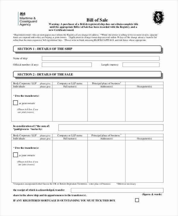 Business Bill Of Sale Pdf Elegant Sample Business Bill Of Sale forms 7 Free Documents In Word Pdf