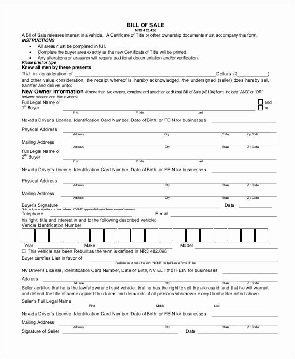 Business Bill Of Sale Pdf Fresh Sample Business Bill Of Sale forms 7 Free Documents In Word Pdf