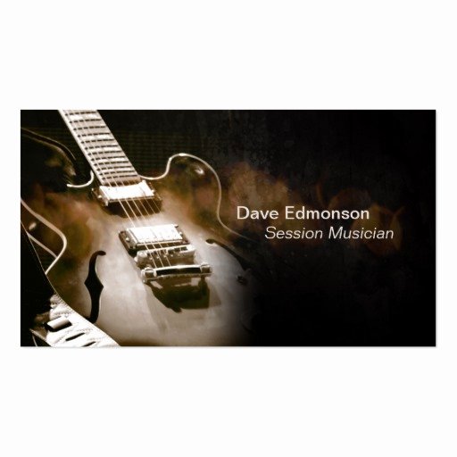 Business Card for Musicians Lovely Cool Guitar Musician Business Card