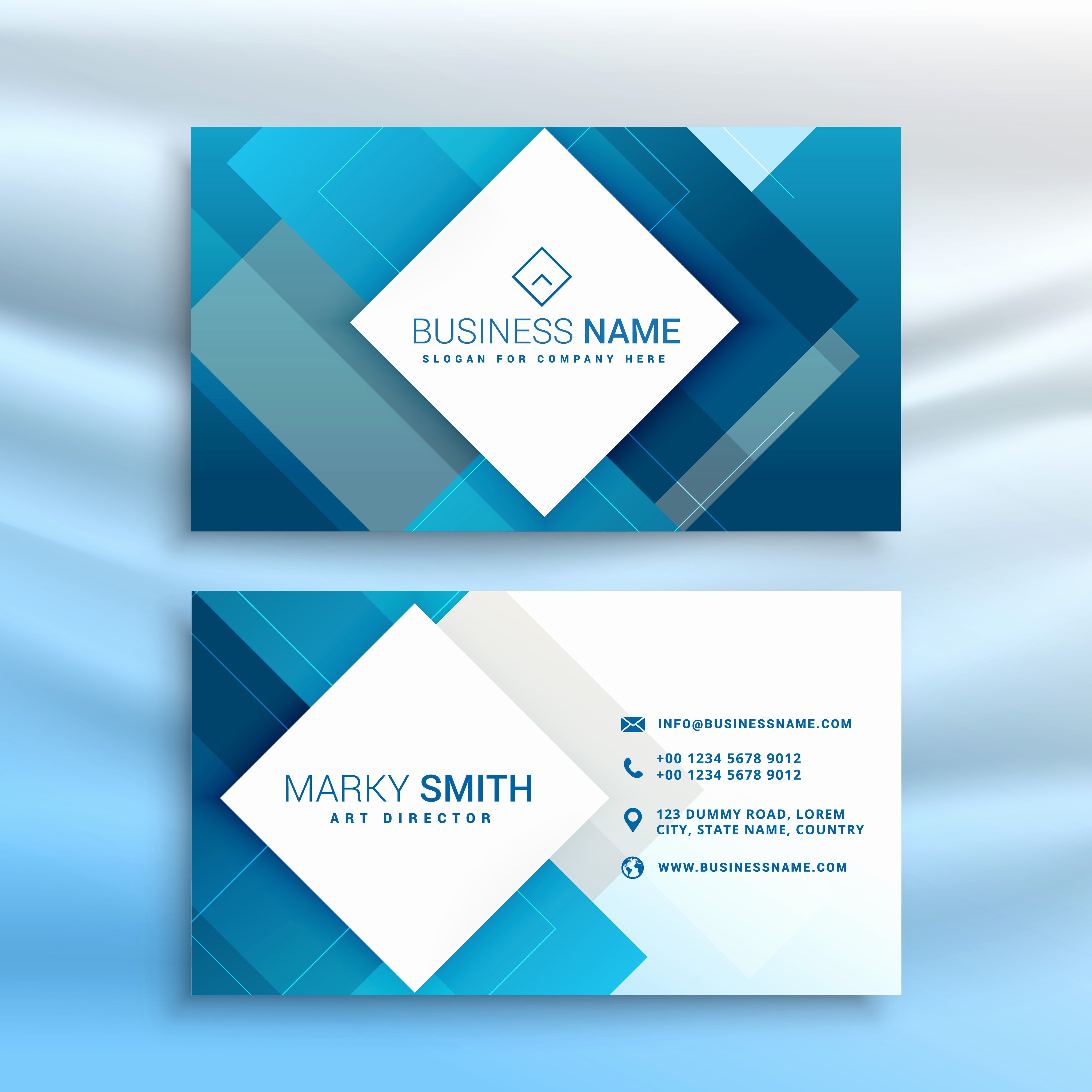 Business Card Images Free Inspirational Blue Abstract Business Card Modern Template Download