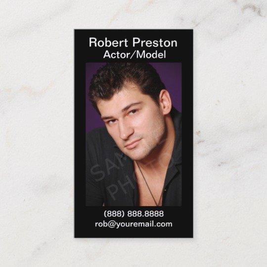 Business Cards for Actors Luxury Models and Actors Modern Headshot Business Card