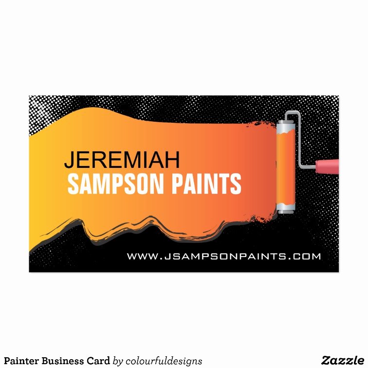 Business Cards for Painters Best Of Painter Business Card