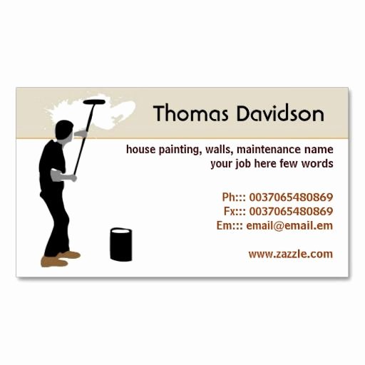 Business Cards for Painters Luxury House Painter Business Card Zazzle