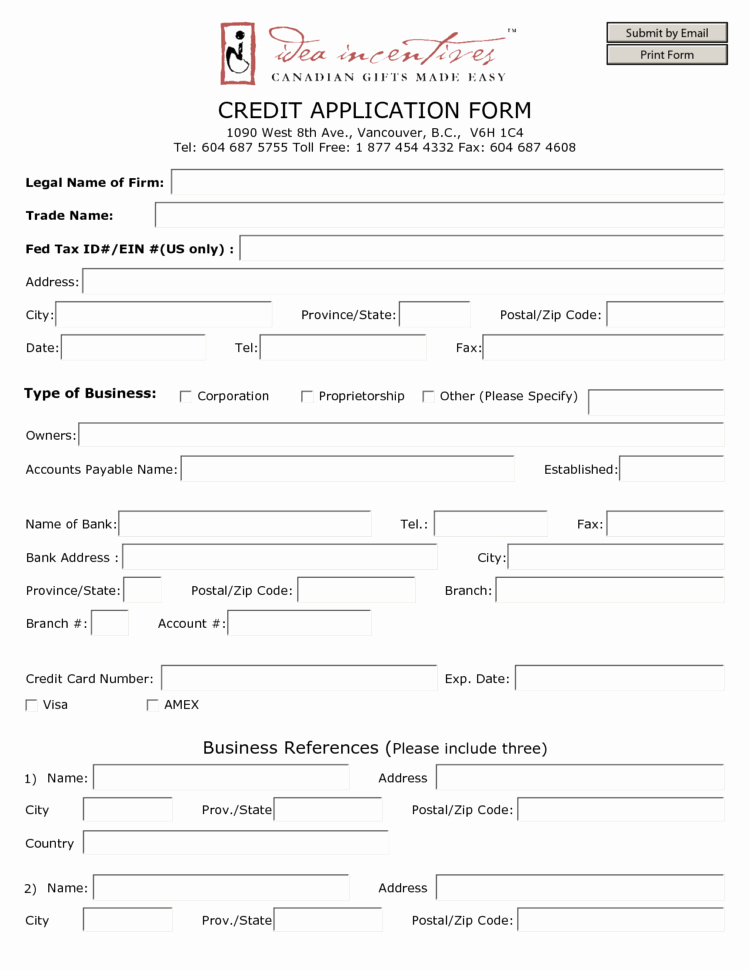 Business Credit Application Pdf New Business Credit Application form Pdf Business Registration