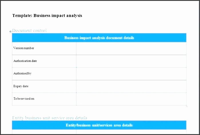 Business Impact Analysis Template Excel Fresh 8 Impact assessment Template Excel Sampletemplatess Sampletemplatess