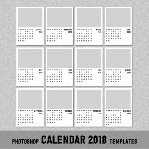 Calendar Template for Photoshop Best Of 2018 Monthly Calendar Template 5x7&quot; Shop or Shop Elements