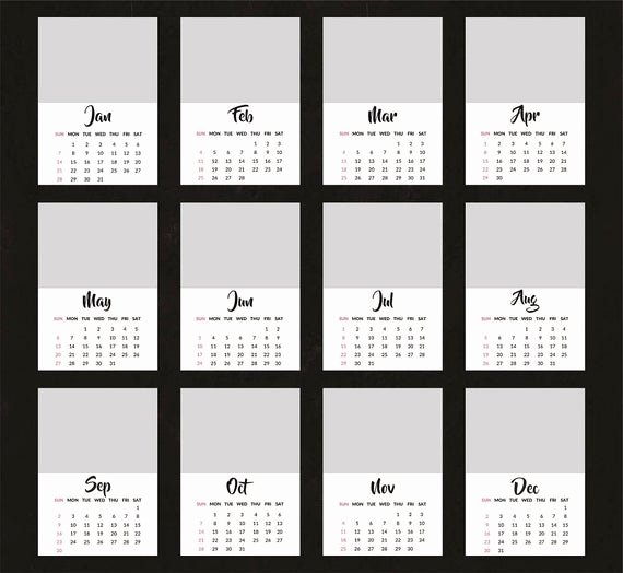 Calendar Template for Photoshop Luxury 5x7 Calendar Template 2018 13 Psd Templates Shop Calendar Templates 2018 Calendar